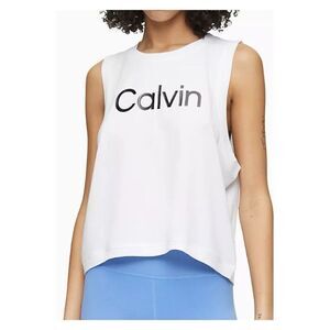 Calvin Klein Womens XXL Performance Logo Crop Tank Top NWT
